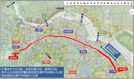 本项目路线起自浏河大桥苏沪界,接沪武高速上海段,向西经太仓,常熟
