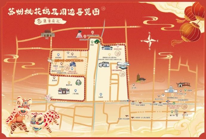 《苏州桃花坞及周边导览图》上新,“盖帮”速来集章啦!---姑苏城 igusu